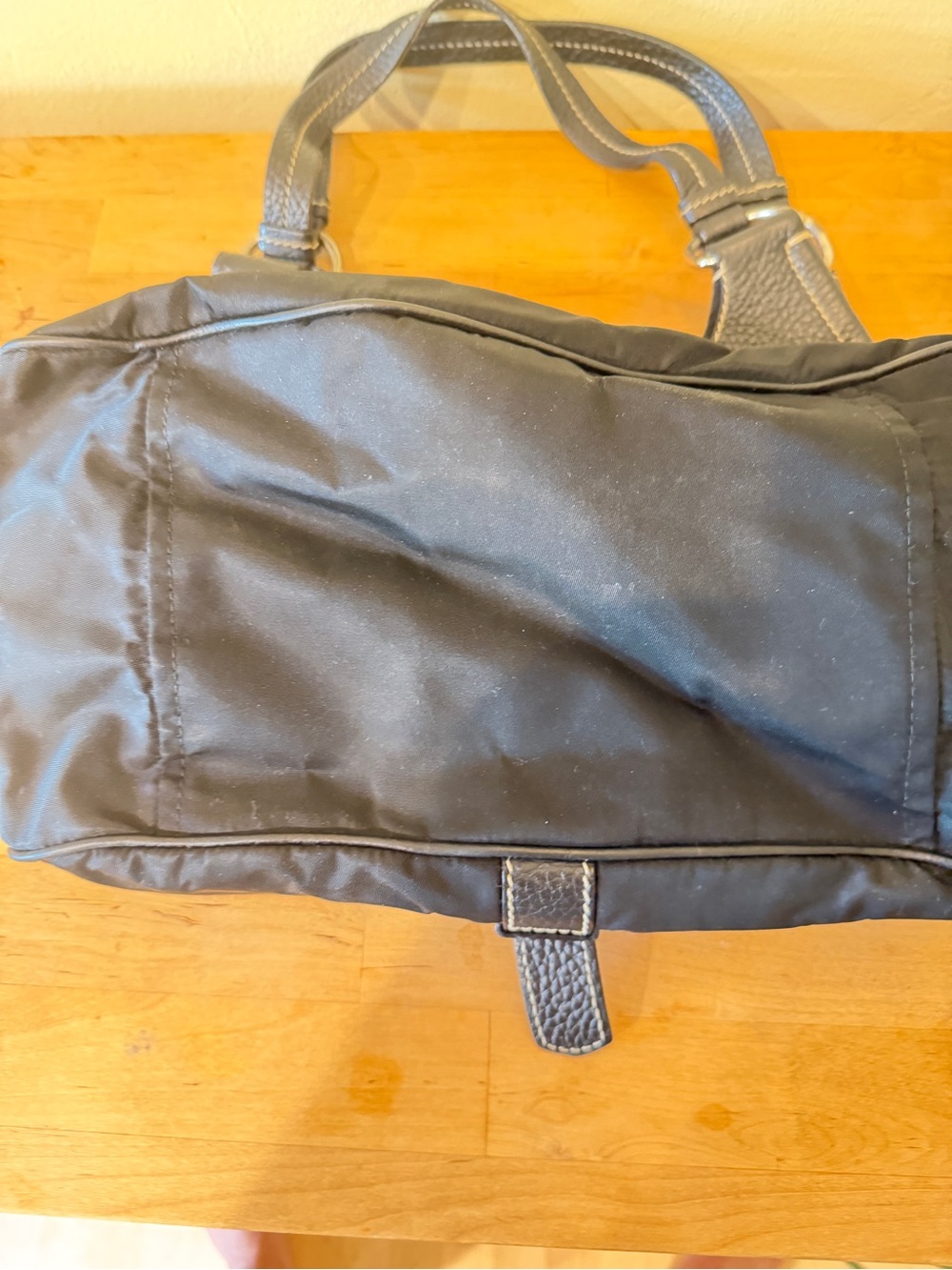 Prada Tessuto Nylon Hobo bag leather trim buckle - Picture 7 of 9
